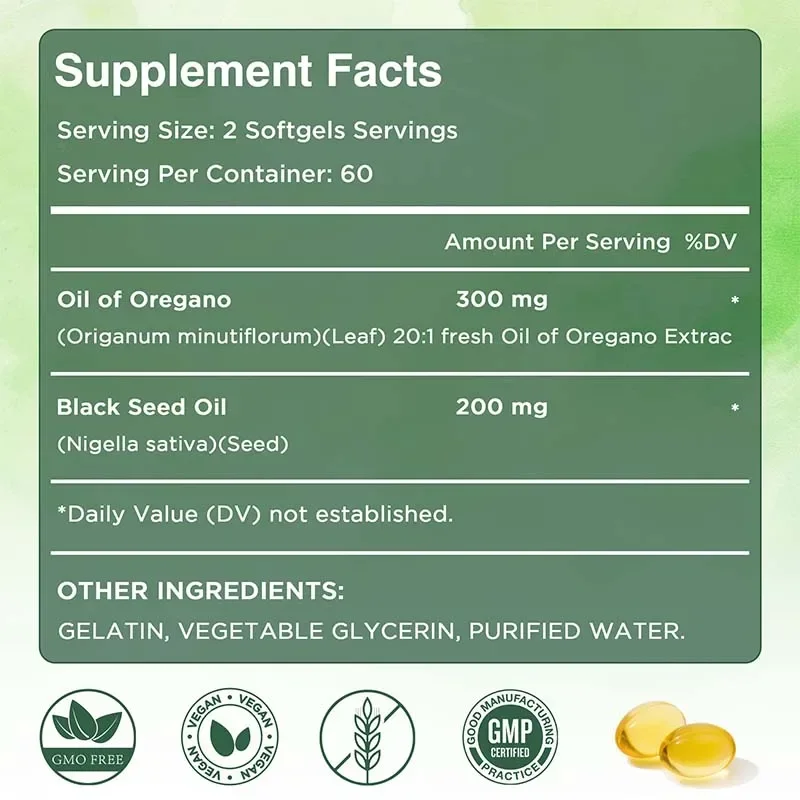 Oregano Oil Capsules - Balance - Black Seed Oil Capsule ulasan dan harga