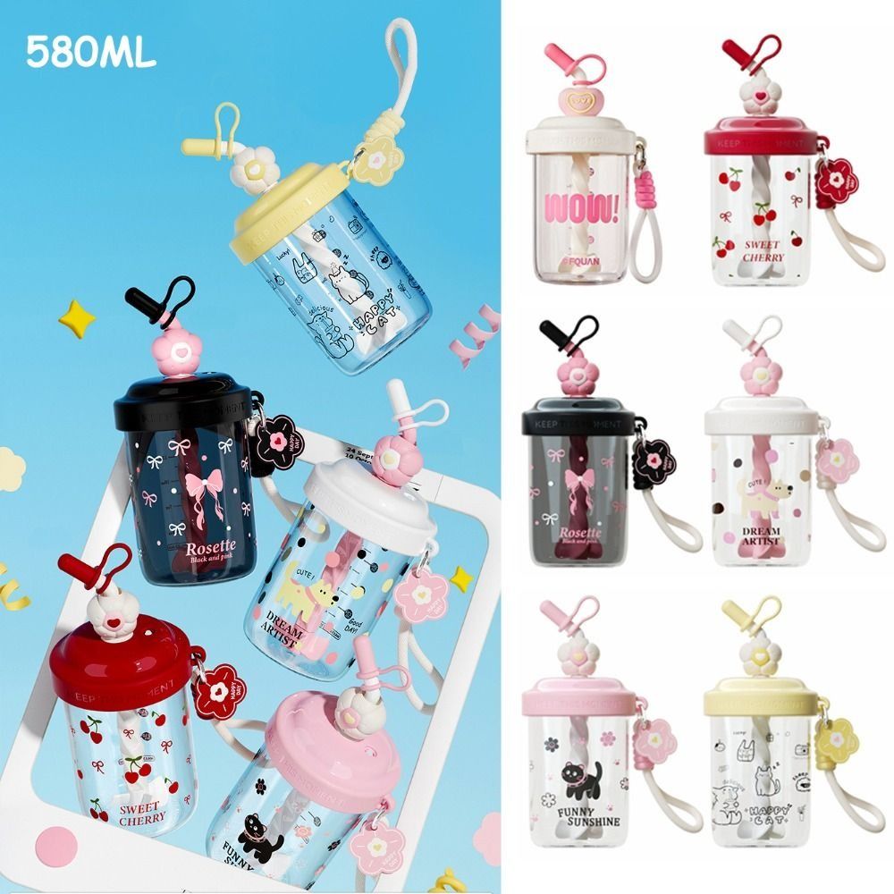 580ML/520ML Water Bottles With - Protein Shaker Bottle ulasan dan harga