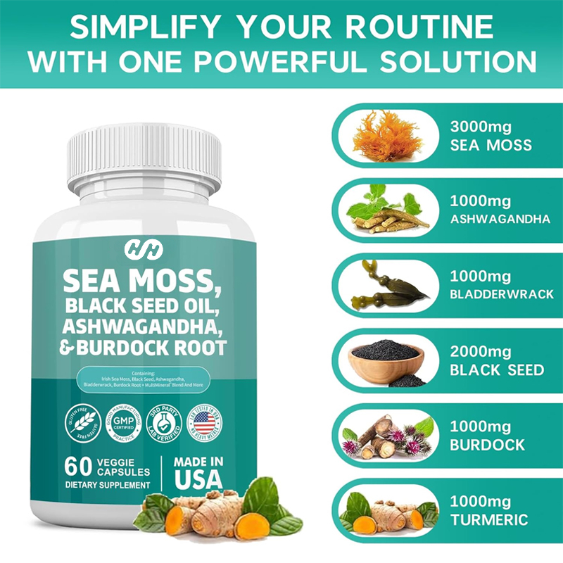 60 Capsules 7000mg Seaweed 400 - Black Seed Oil Capsule ulasan dan harga