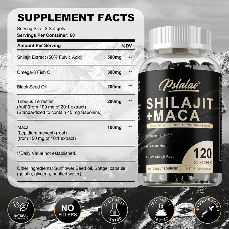 Shilajit + Maca - Boosts Energ - Black Seed Oil Capsule ulasan dan harga