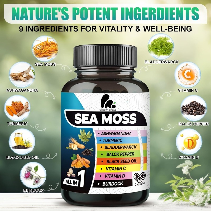 9-in-1 Seaweed Black Seed Oil, - Black Seed Oil Capsule ulasan dan harga