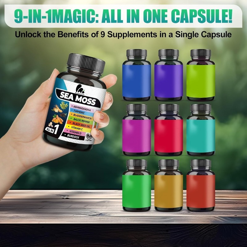 9-in-1 Seaweed Black Seed Oil, - Black Seed Oil Capsule ulasan dan harga