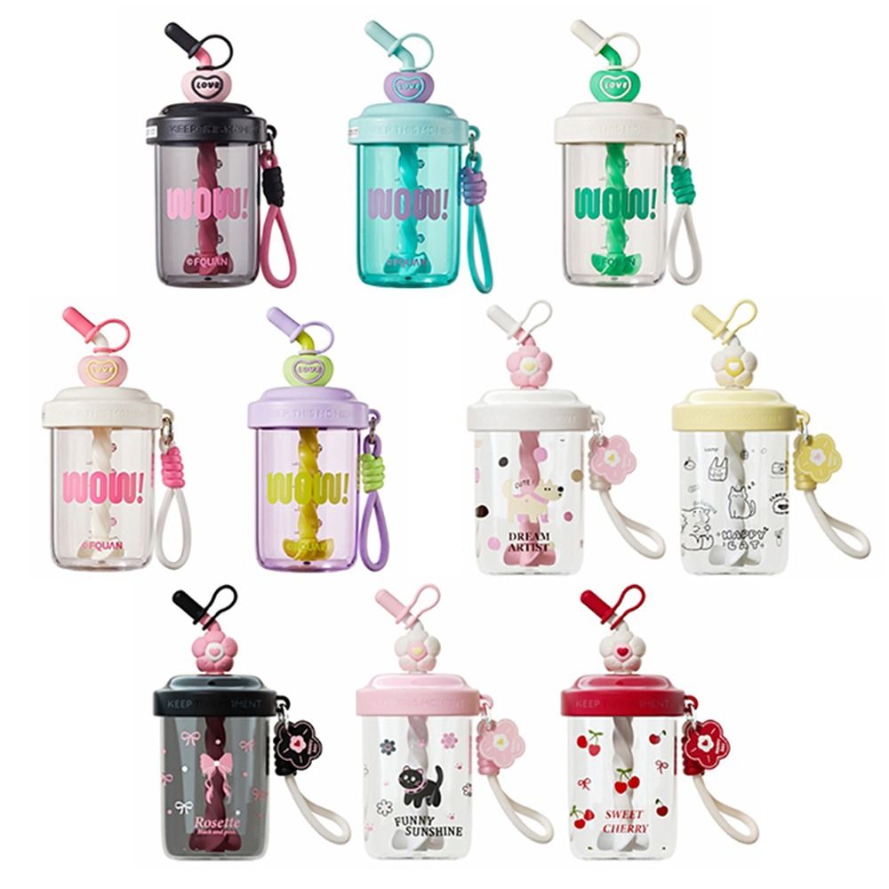 580ML Water Bottles With Straw - Protein Shaker Bottle ulasan dan harga
