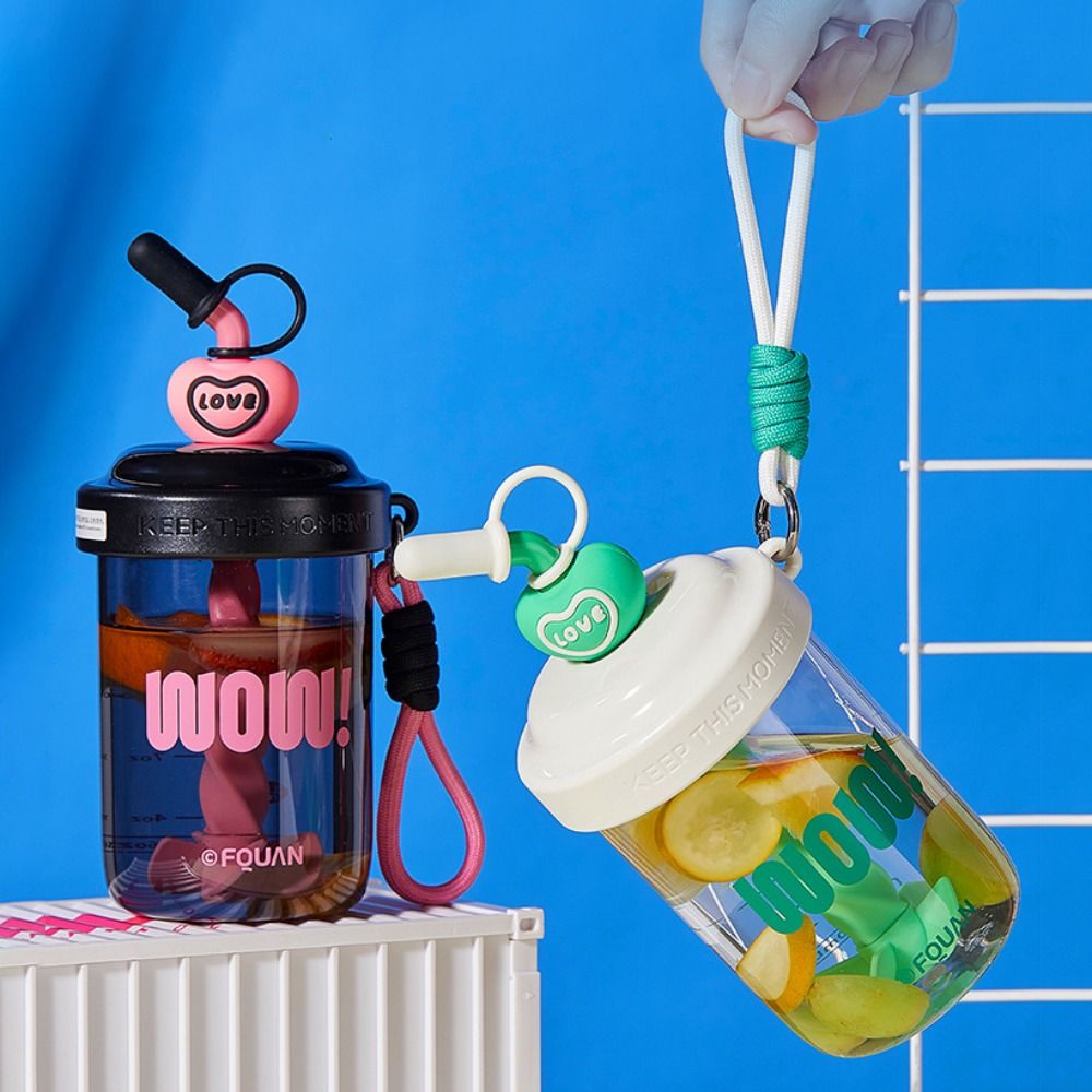 580ML Water Bottles With Straw - Protein Shaker Bottle ulasan dan harga
