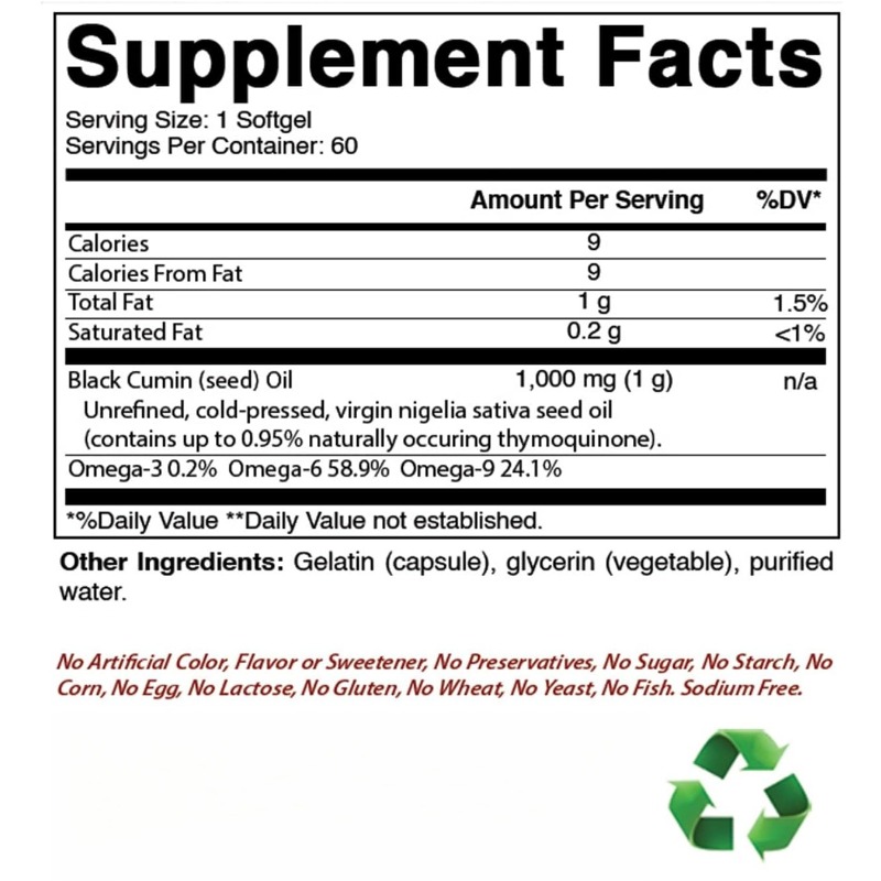Black Seed Oil Capsules 1000mg - Black Seed Oil Capsule ulasan dan harga